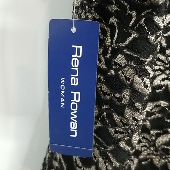 RENA ROWAN Silver & Black Cocktail Elegant Cami Tank Top Evening 18W - Picture 10 of 10